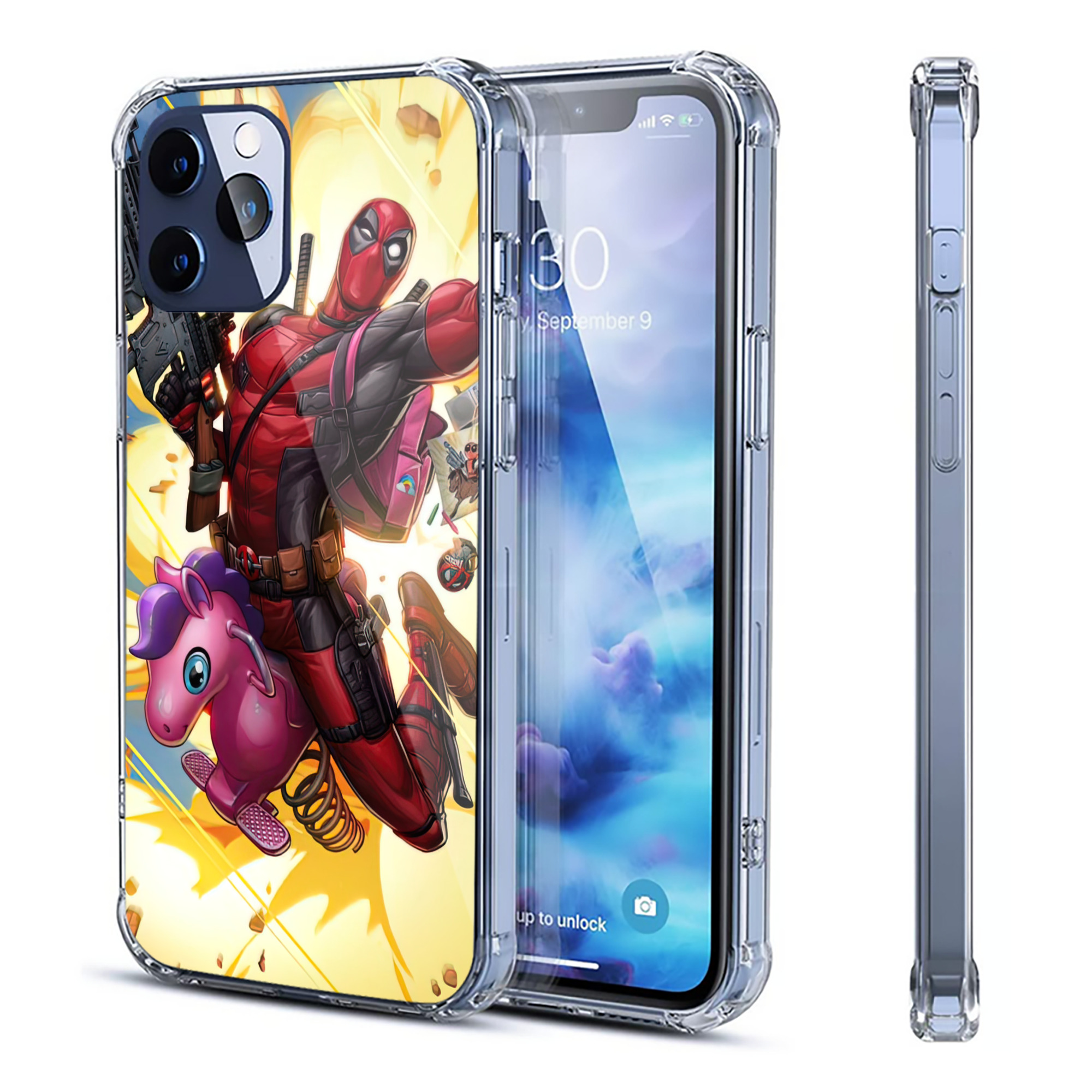 （画像用） Deadpool デッドプール 【iPhone 12シリーズ対応】透明スマホケース（クリアソフトケース）